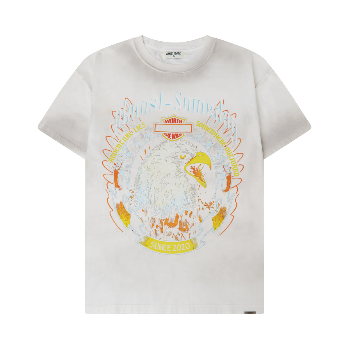 Almost Someday - Outward Tee - Dirty Wash White