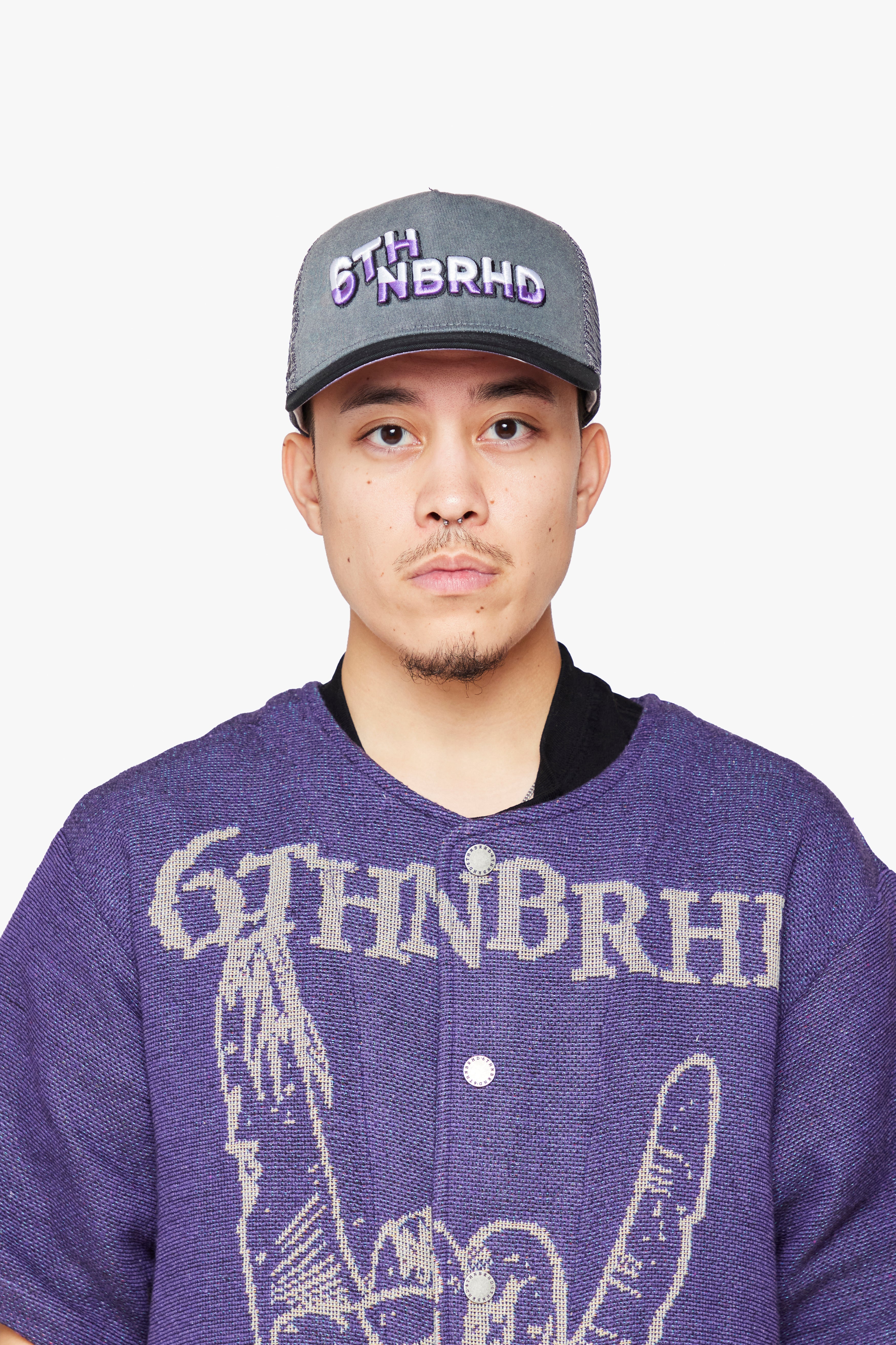 6Thneighborhood Skull Snapback Hat - Embroidered