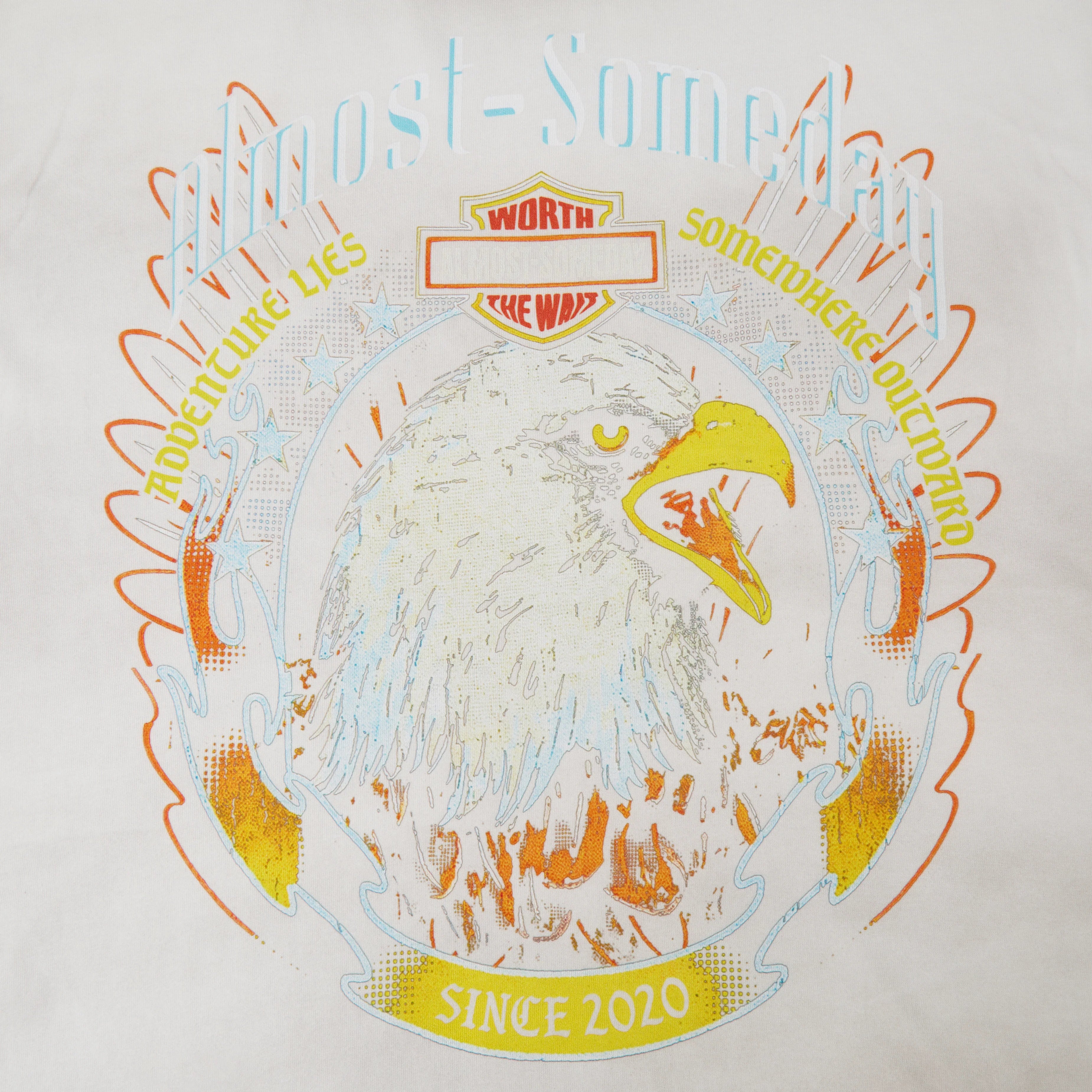 Almost Someday - Outward Tee - Dirty Wash White