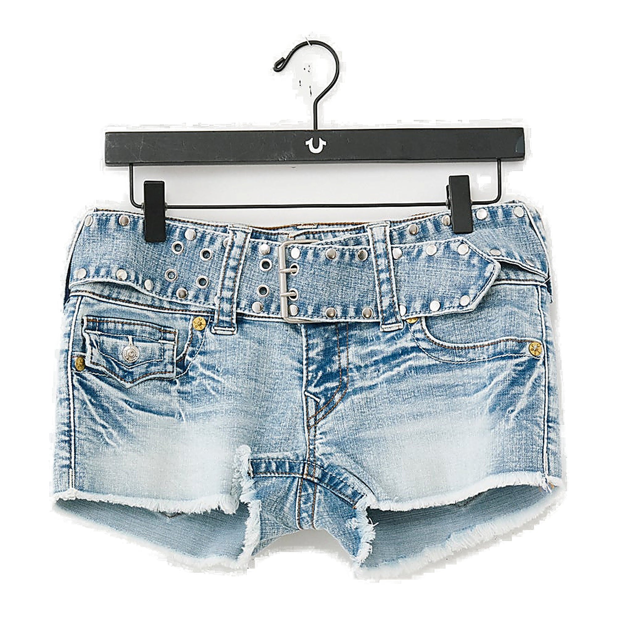 True Religion Studded Shorts - Raw Hem