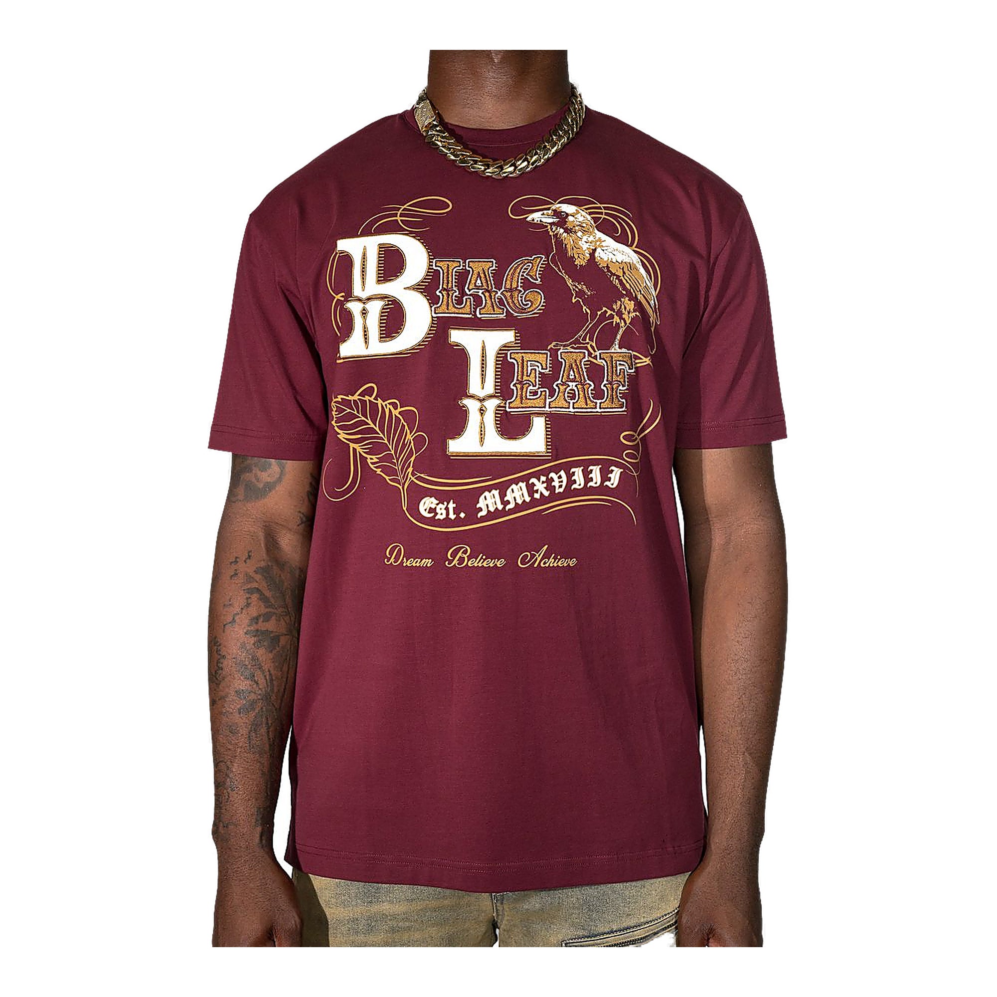 Black Leaf Raven T-Shirt - Graphic