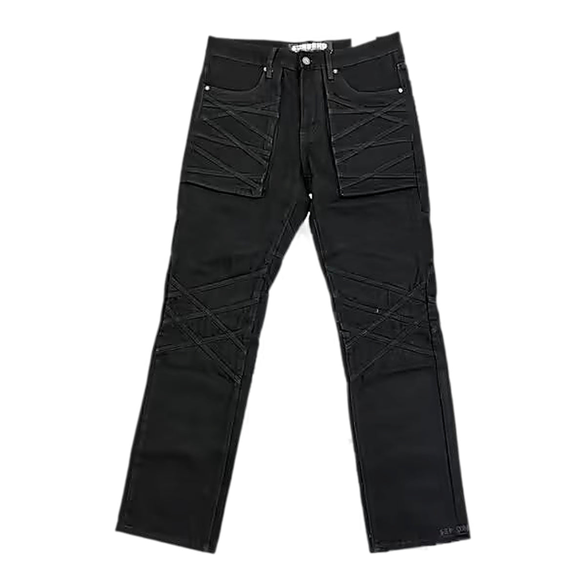 6th Nbrhd Bank Jeans - Articulated Panels Black