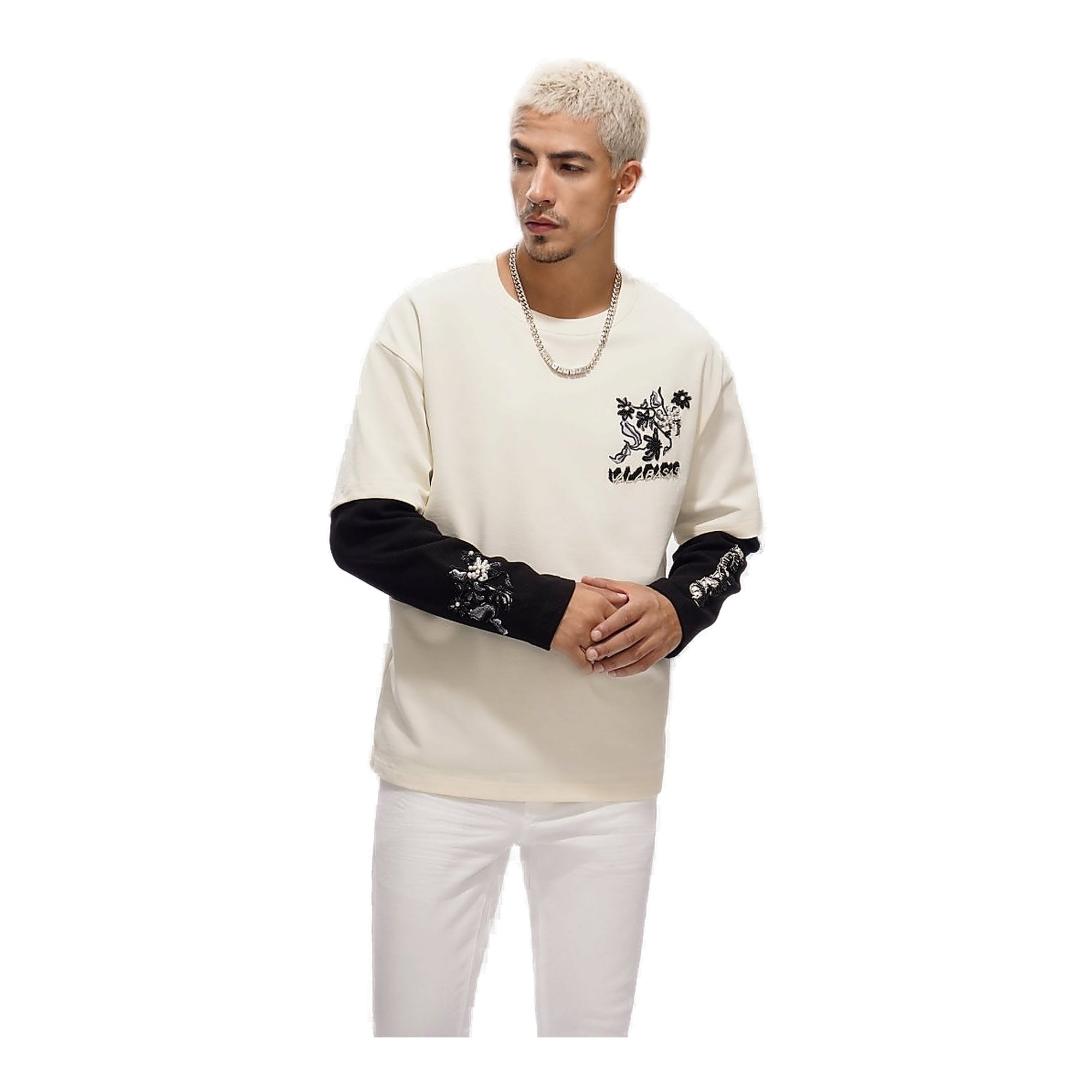 Valabasas Inheritance Layered Tee Men's Shirt - Cream