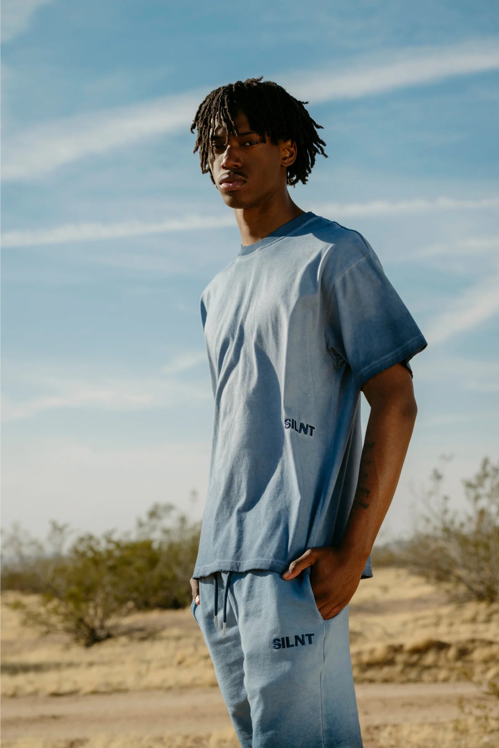 Silnt Chptrs Indigo Tee - Boxy Fit
