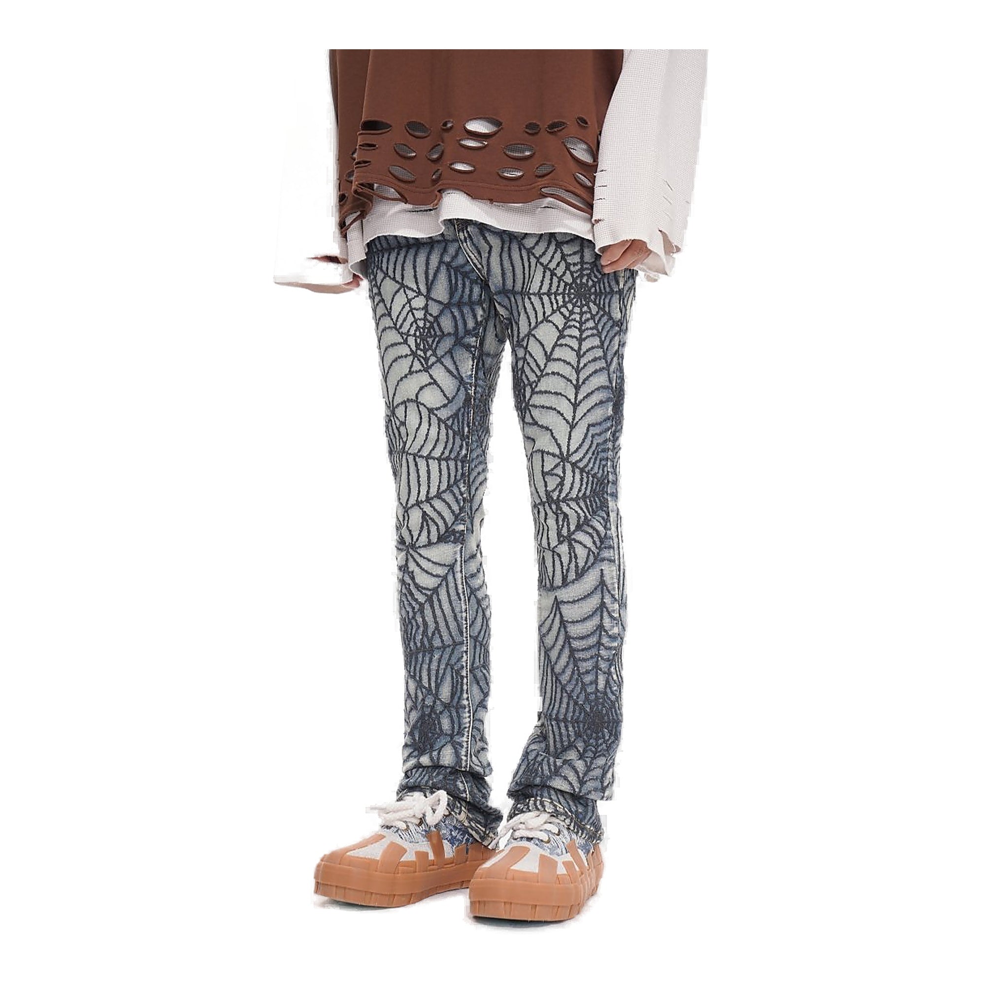 Valabasas Spider Stacked Flare Jean
