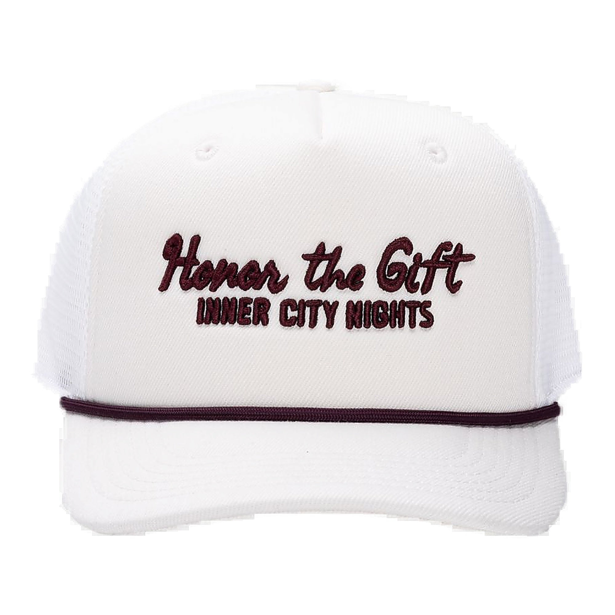 Honor The Gift City Nights White and Maroon Trucker Hat