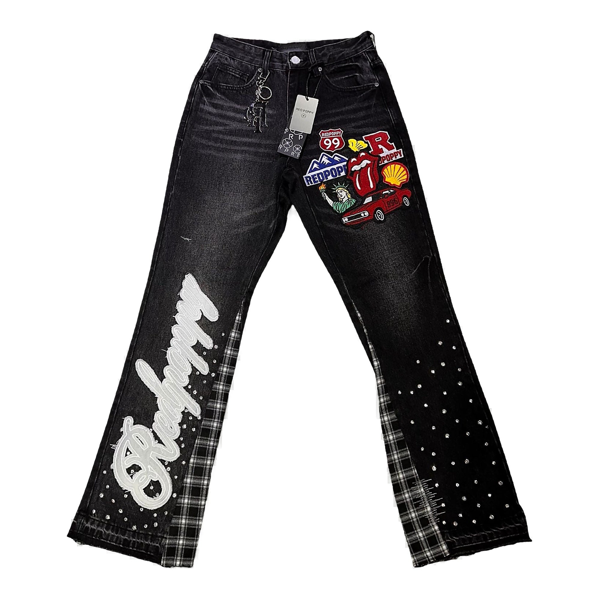 Red Poppy Jeans - Black