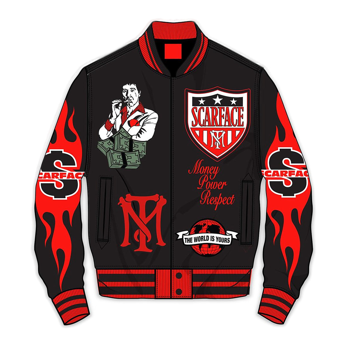 Reason "Dodge Hellcat" Varsity Jacket - Black