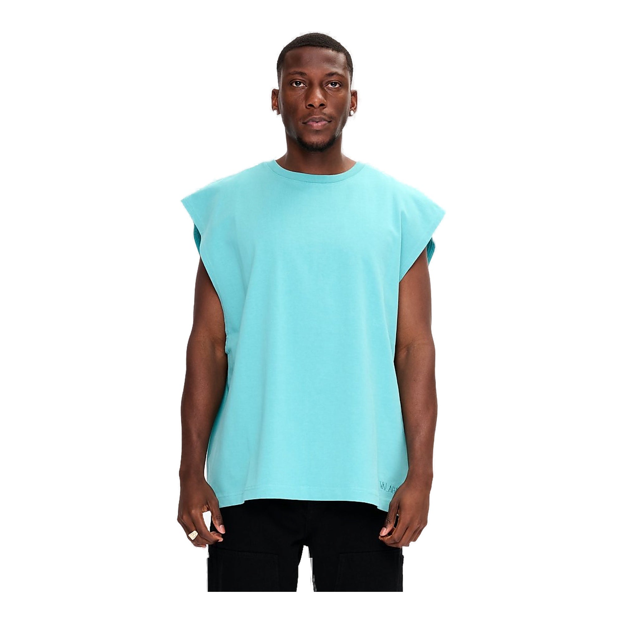 Valabasas Essential Sleeveless Tee Men's Tank Top - Turquoise