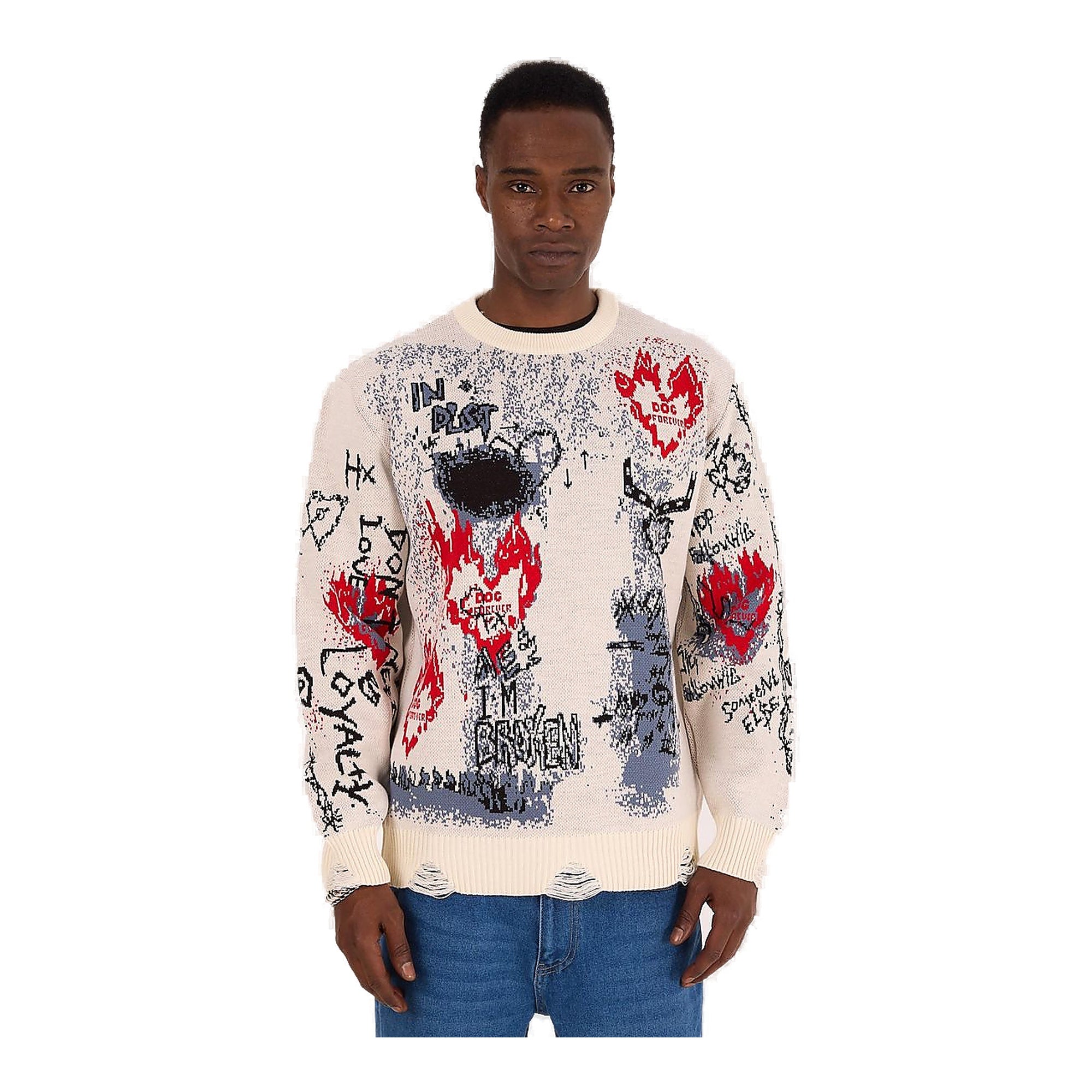 1 In A Million Beige Sweater Men