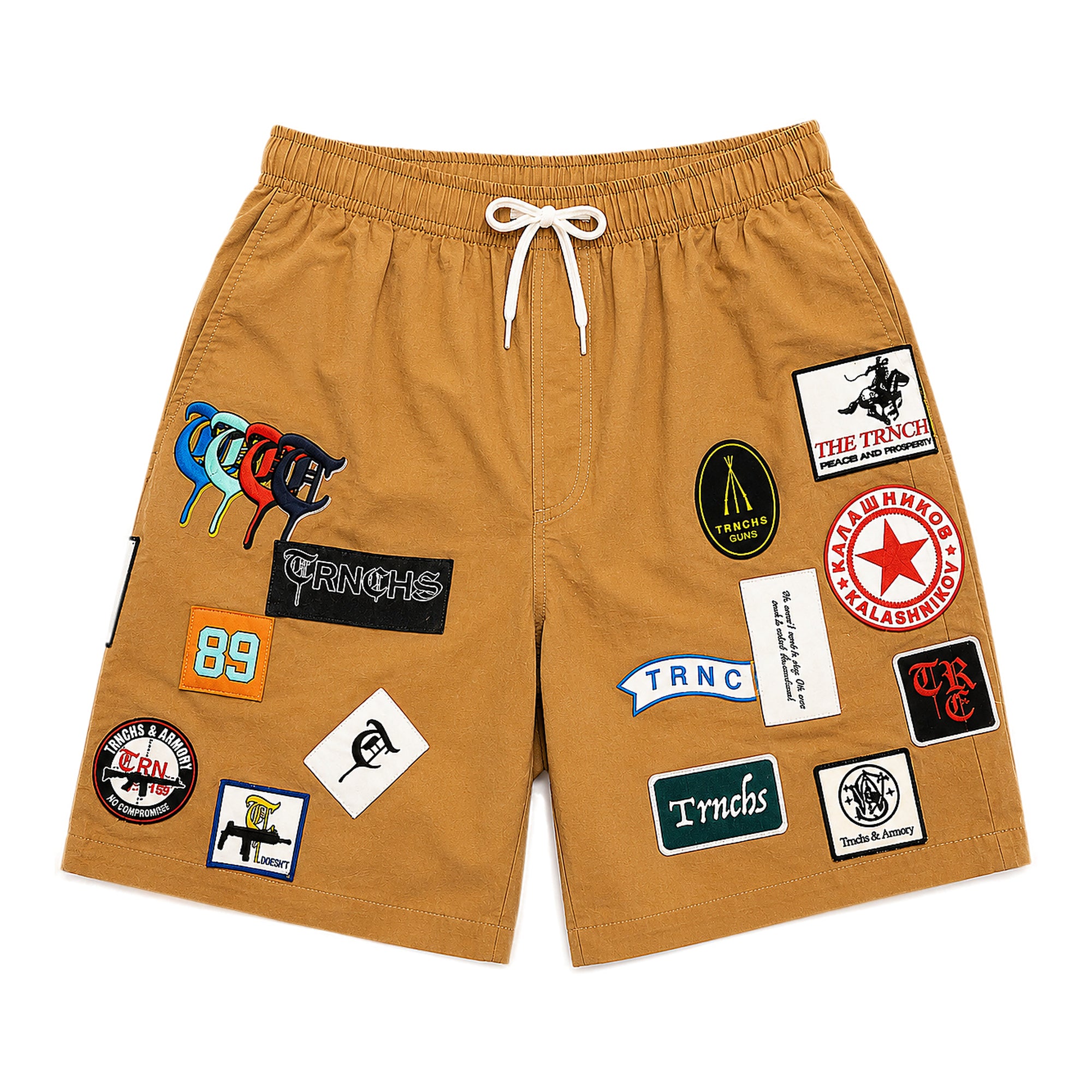 Trnchs Patchwork Shorts - Embroidered