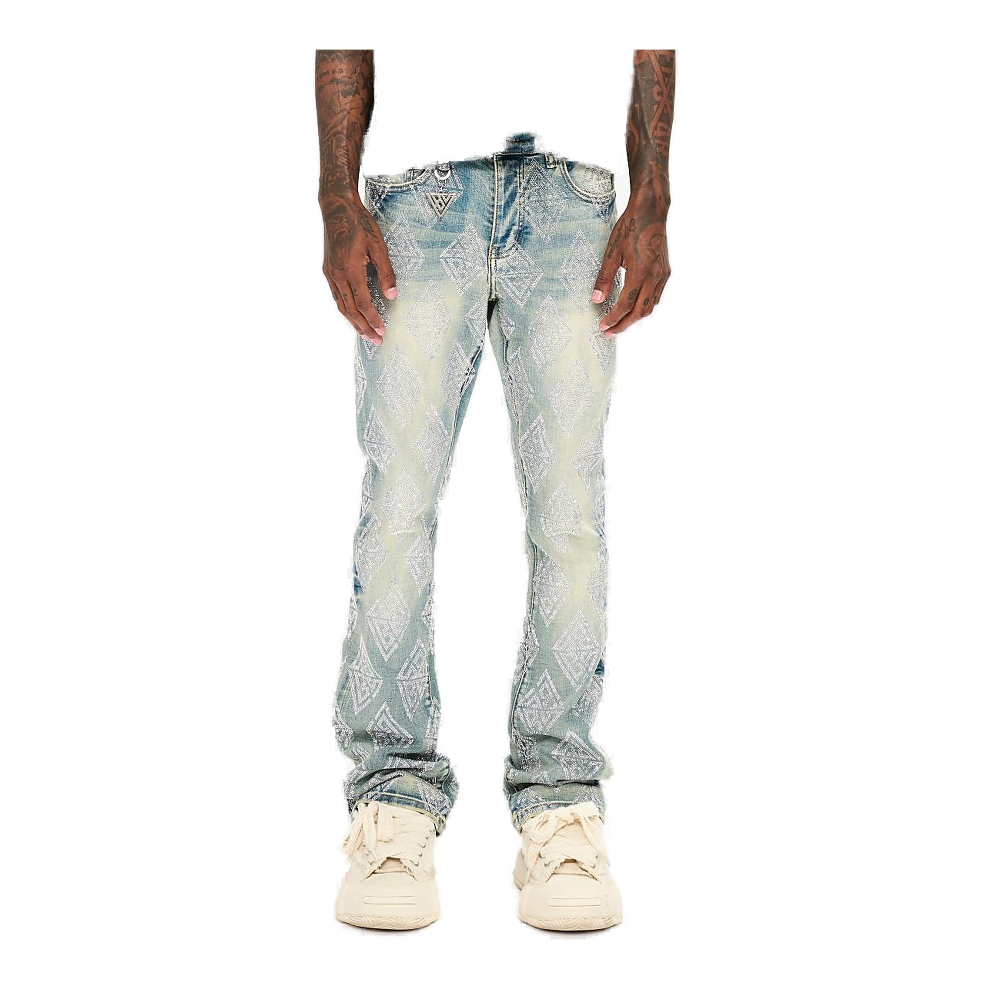 Valabasas Stacked Flare Jeans - Light Wash