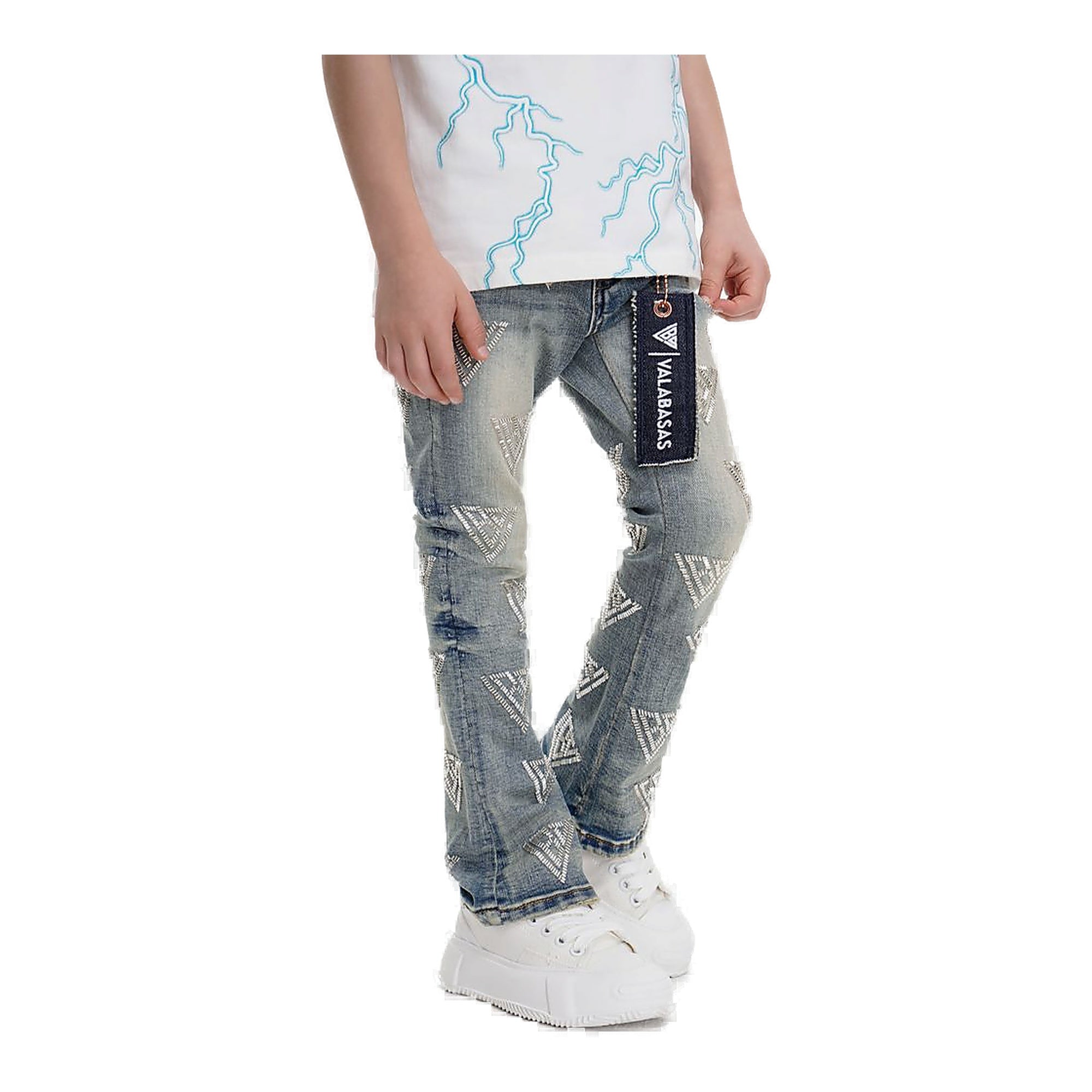 Valabasas Code Youth Jeans - Embroidered Detail