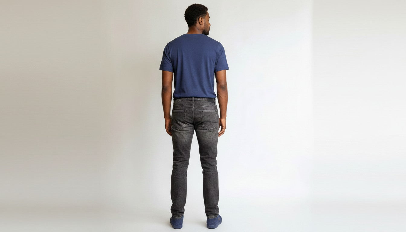 HAJJI DENIM - Men's Non-Stretch Denim - BLACK WASH
