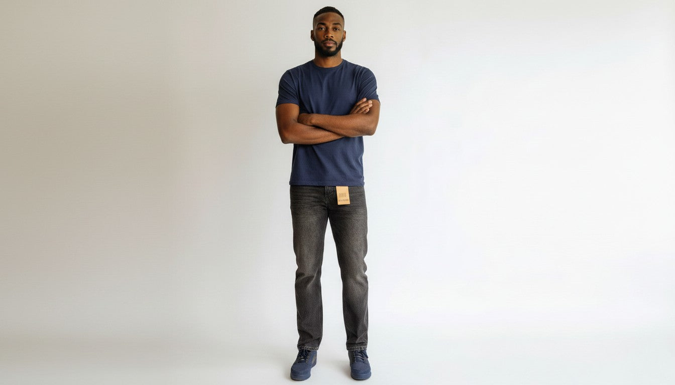 HAJJI DENIM - Men's Non-Stretch Denim - BLACK WASH