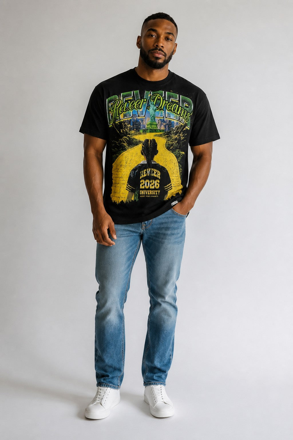 Reveer - Brick Road Graphic T-Shirt – Black