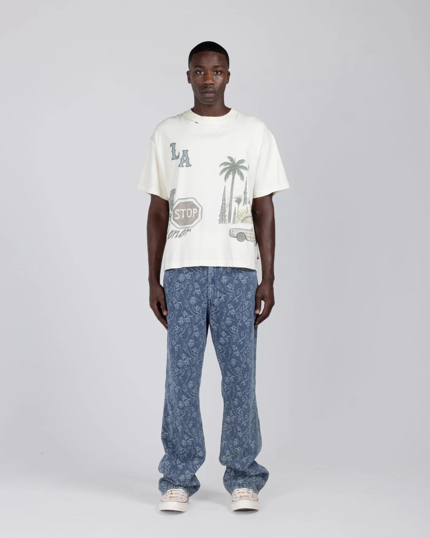 Honor The Gift - All Over Los Angeles Tee - Bone
