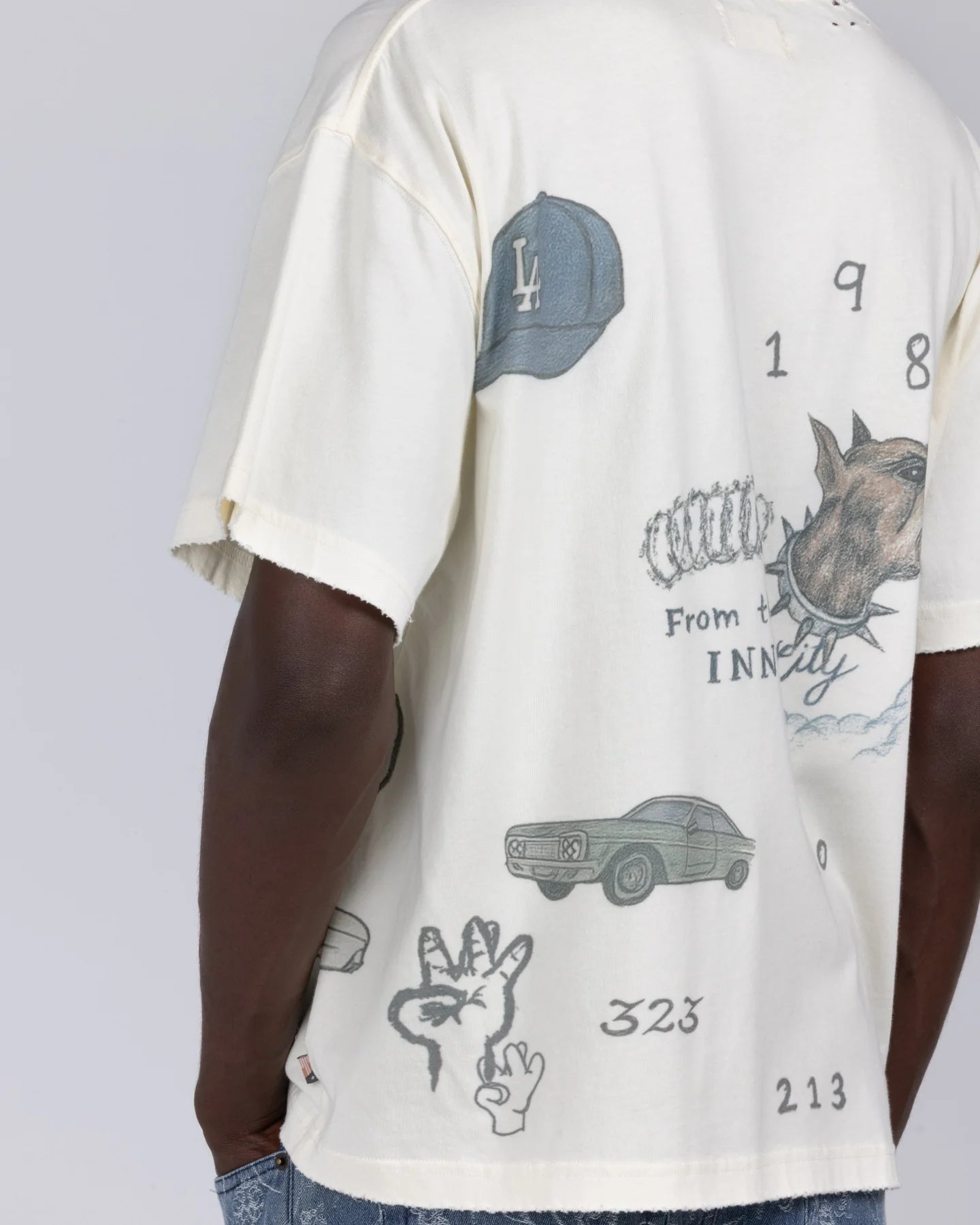 Honor The Gift - All Over Los Angeles Tee - Bone