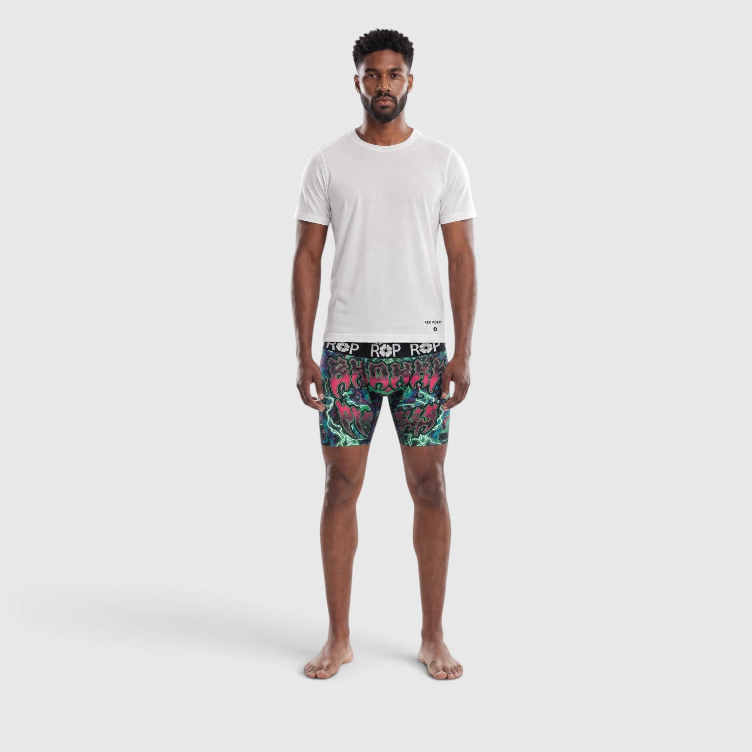 Red Poppy Lightning Shorts - Graphic