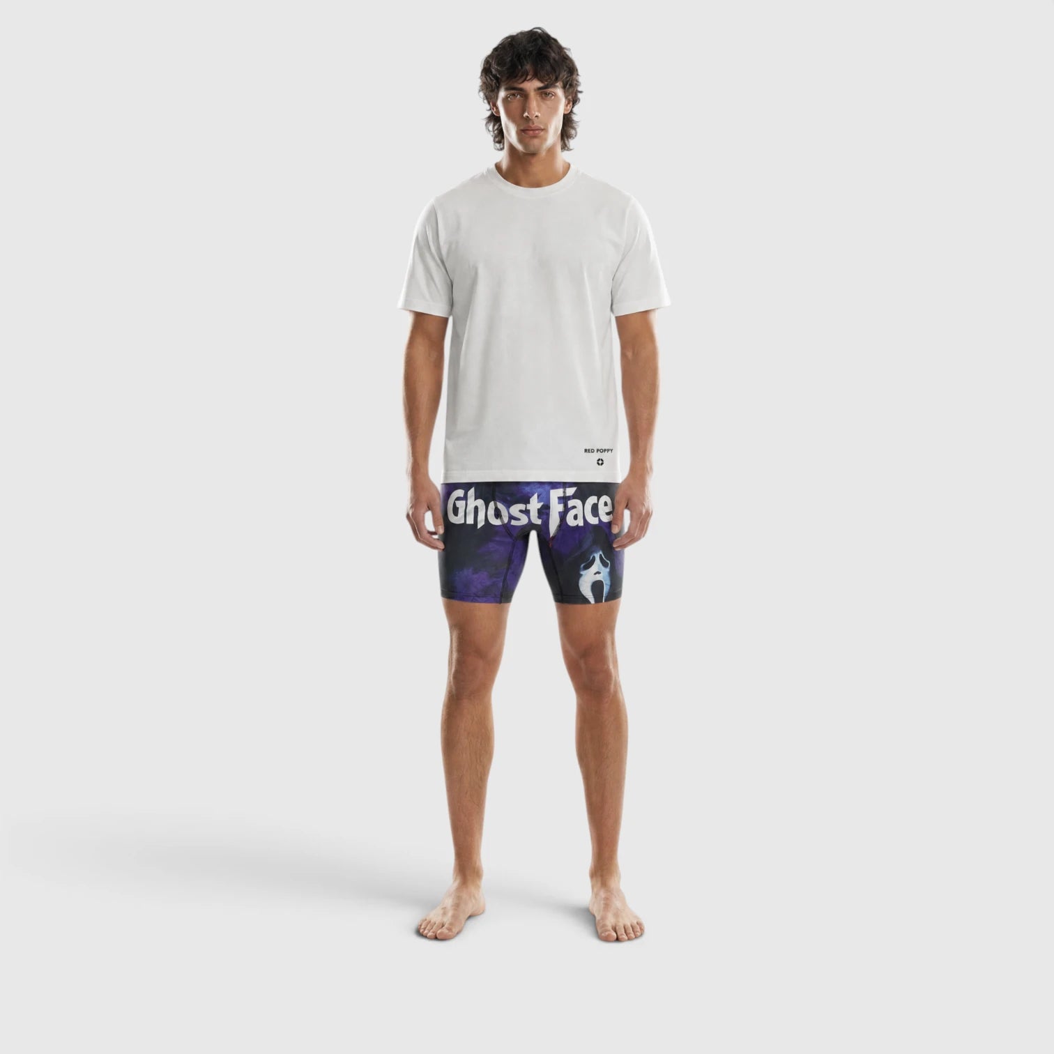 Red Poppy Ghost Face Graphic Boxer Briefs