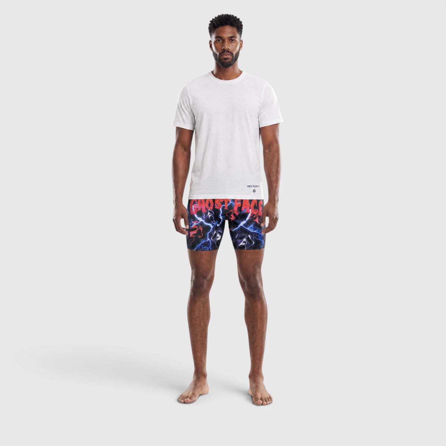 Red Poppy Ghost Face Boxer Briefs - Graphic