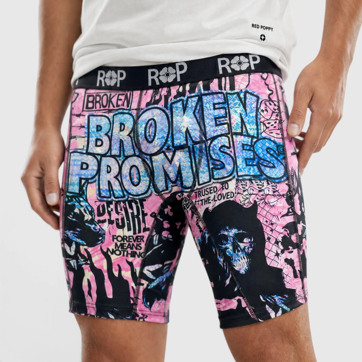 Red Poppy Broken Promises Boxer Briefs - Graphic