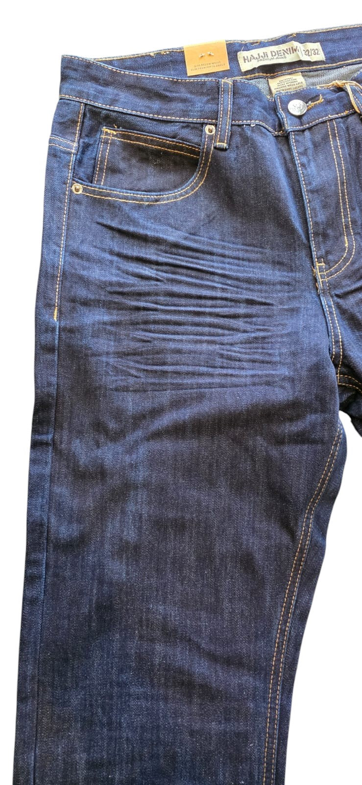 HAJJI DENIM - Men's Non-Stretch Denim - Blue Indigo