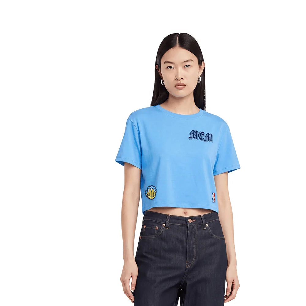 Pro Max - NBA MEMPHIS GRIZZLIES OLD ENGLISH WOMEN'S SJ BOXY TEE