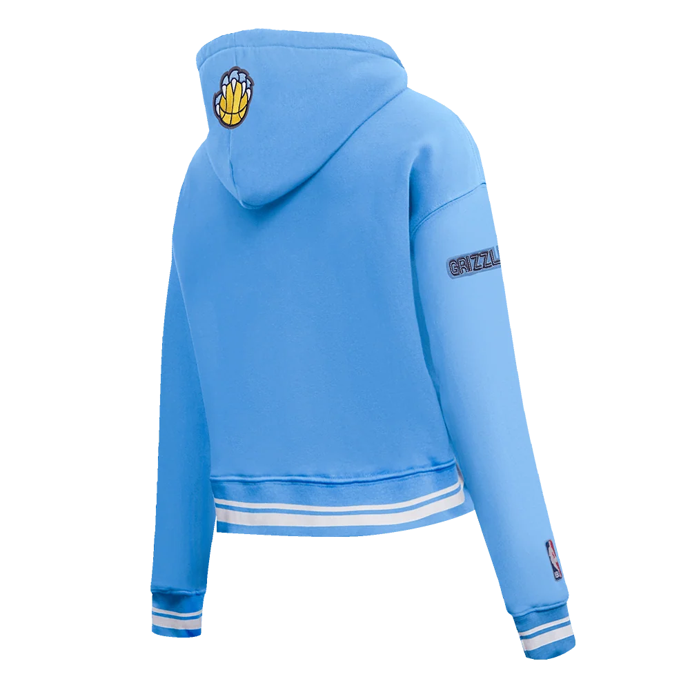 Pro Max - NBA MEMPHIS GRIZZLIES RETRO CLASSIC WOMEN'S RIB CROPPED PULLOVER HOODIE