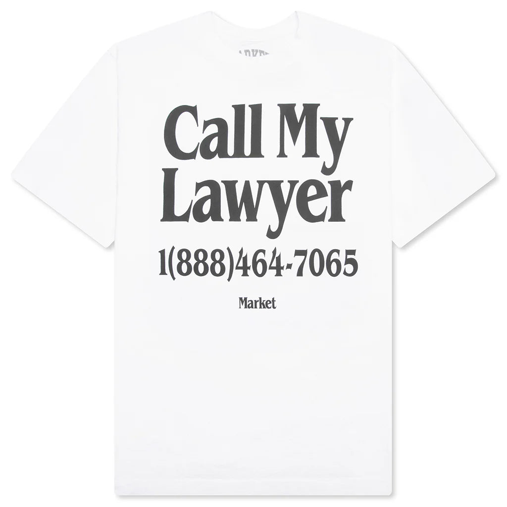 CALL MY LAWYER TEE WHITE