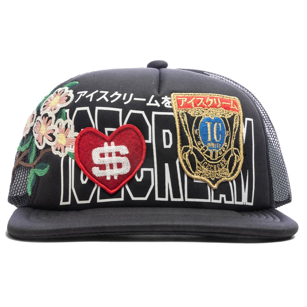 Ice Cream Heart Trucker Hat - Embroidered Patches