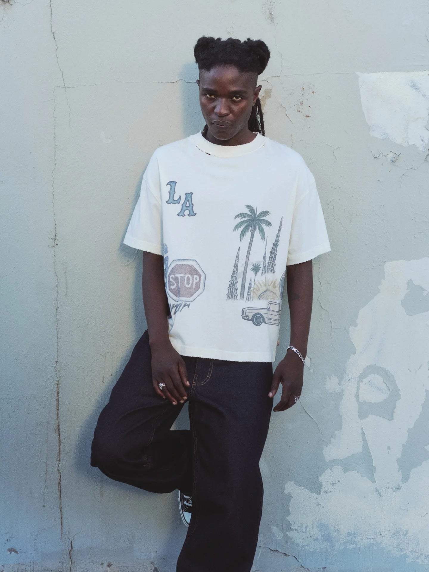Honor The Gift - All Over Los Angeles Tee - Bone