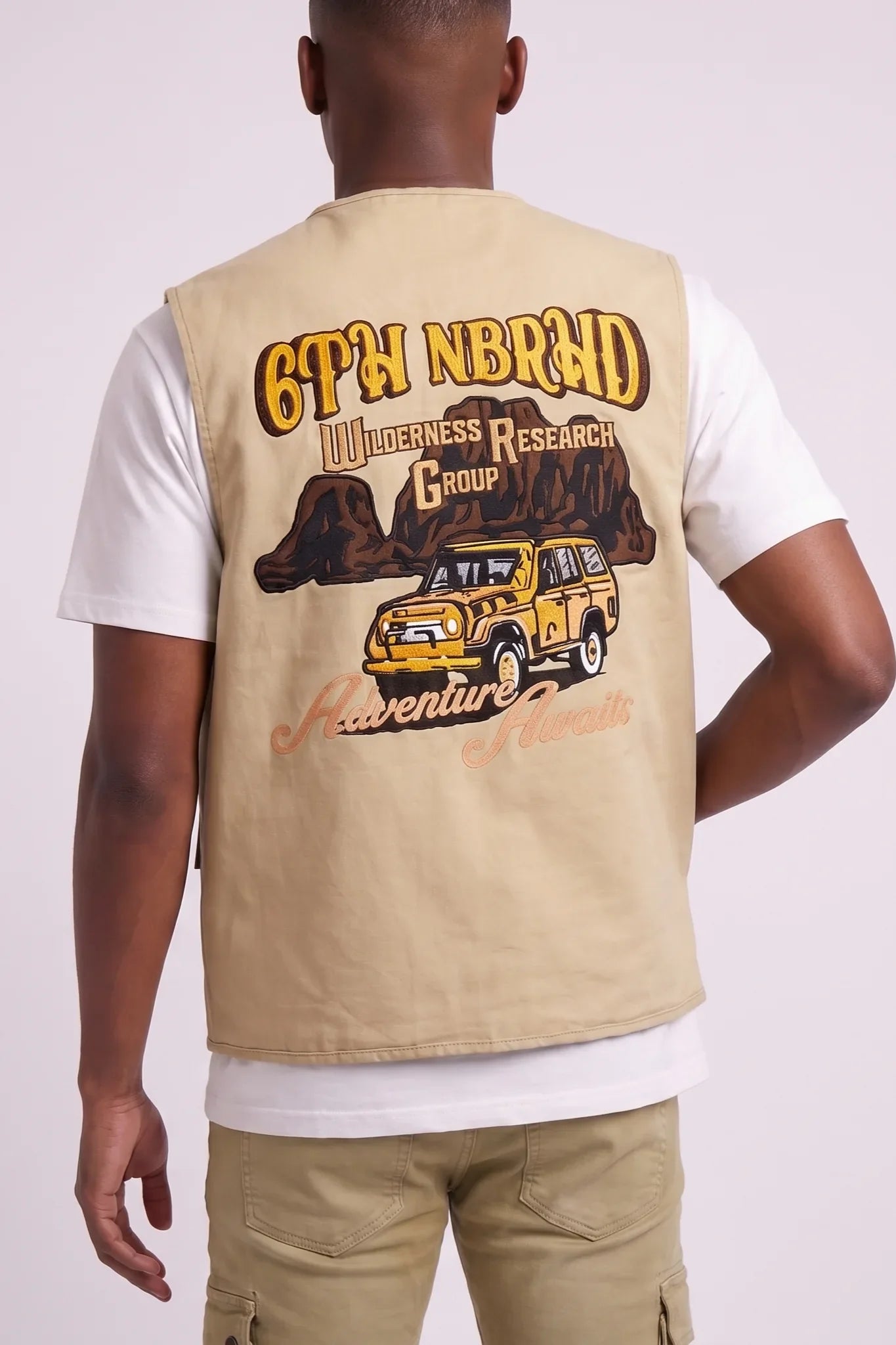 6th Nbrhd Embroidered Vest - Cargo