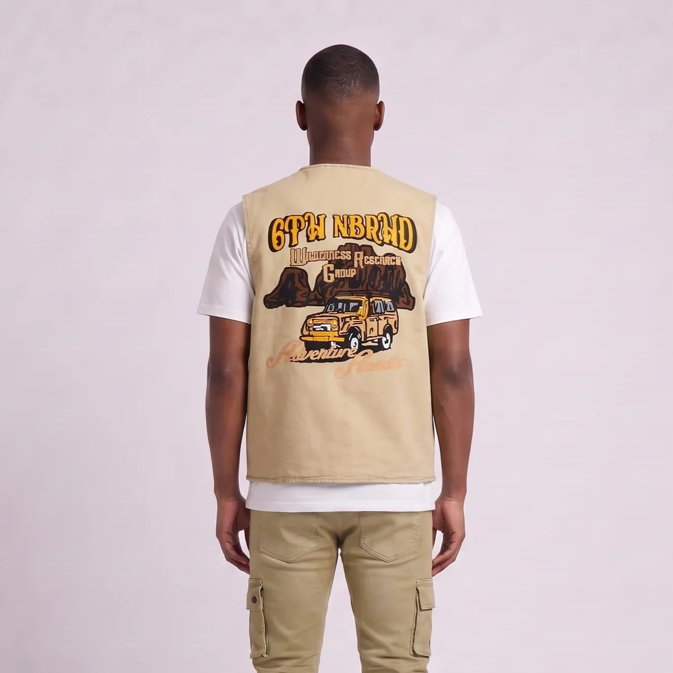 6th Nbrhd Embroidered Vest - Cargo