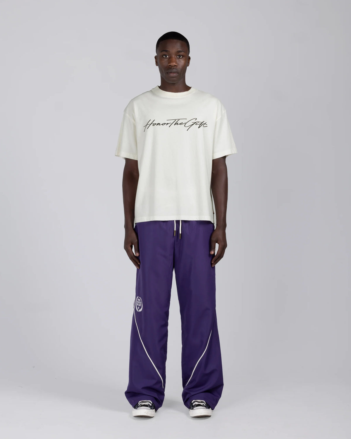 Honeycomb Ripstop Track Pant - Purple