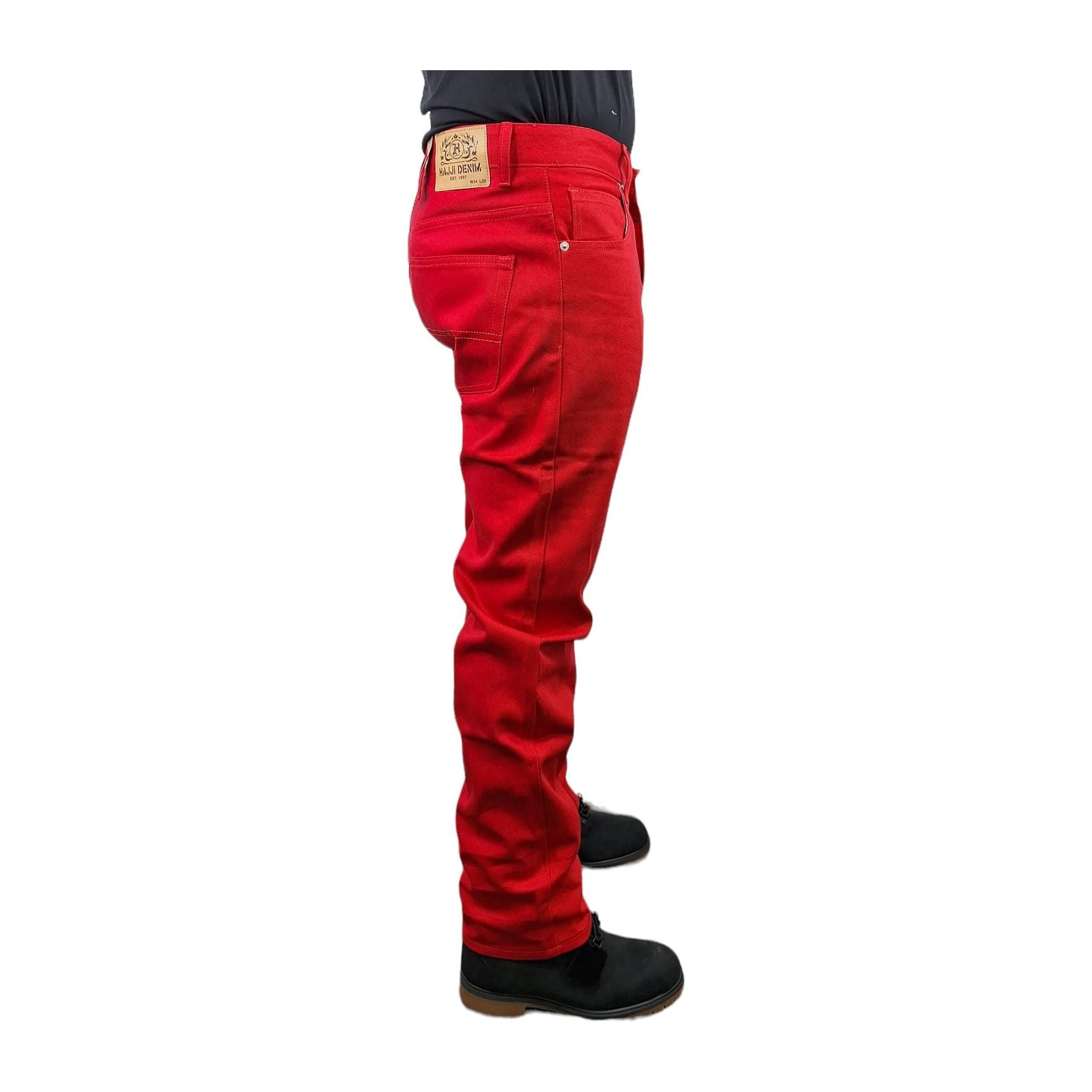 HAJJI DENIM - Men's Non-Stretch Twill - RED