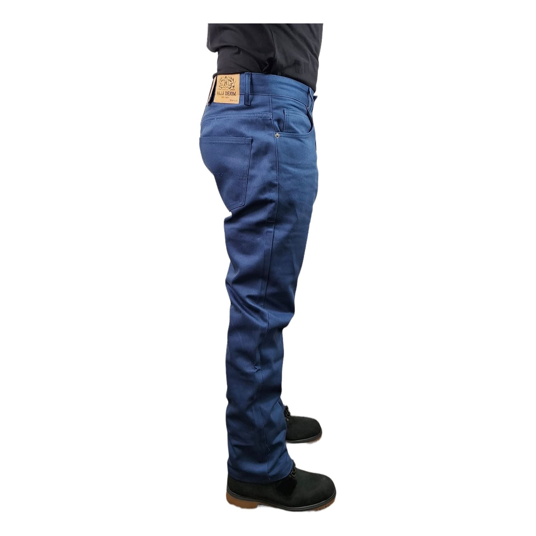 HAJJI DENIM - Men's Non-Stretch Twill - AQUA BLUE