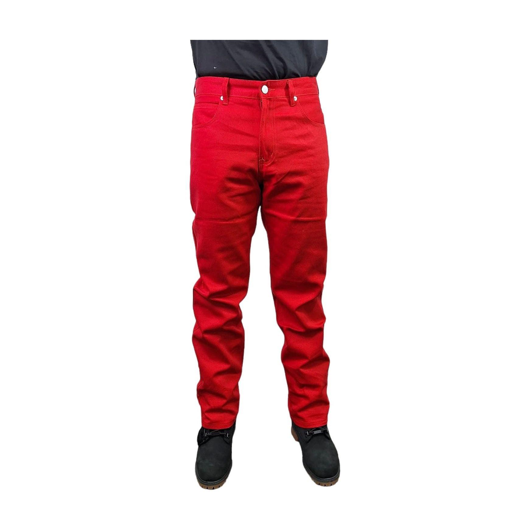 HAJJI DENIM - Men's Non-Stretch Twill - RED