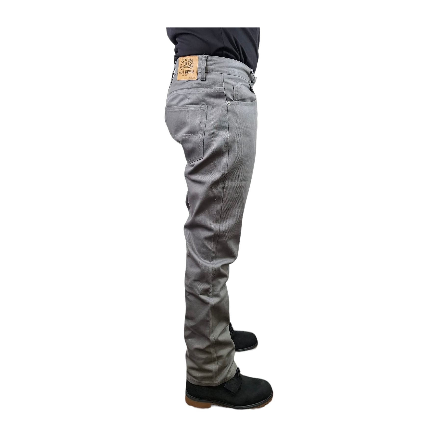 HAJJI DENIM - Men's Non-Stretch Twill - LIGHT GREY