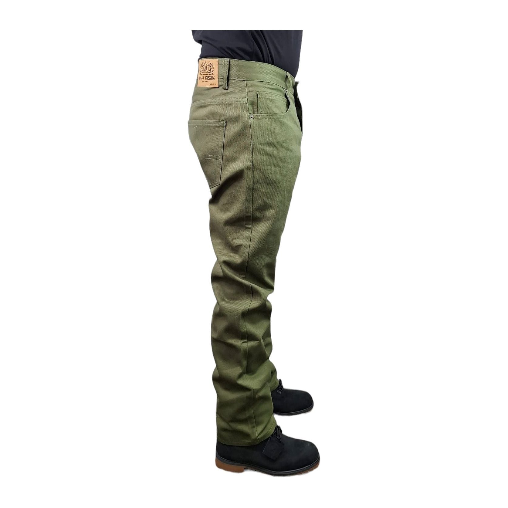 HAJJI DENIM - Men's Non-Stretch Twill - OLIVE