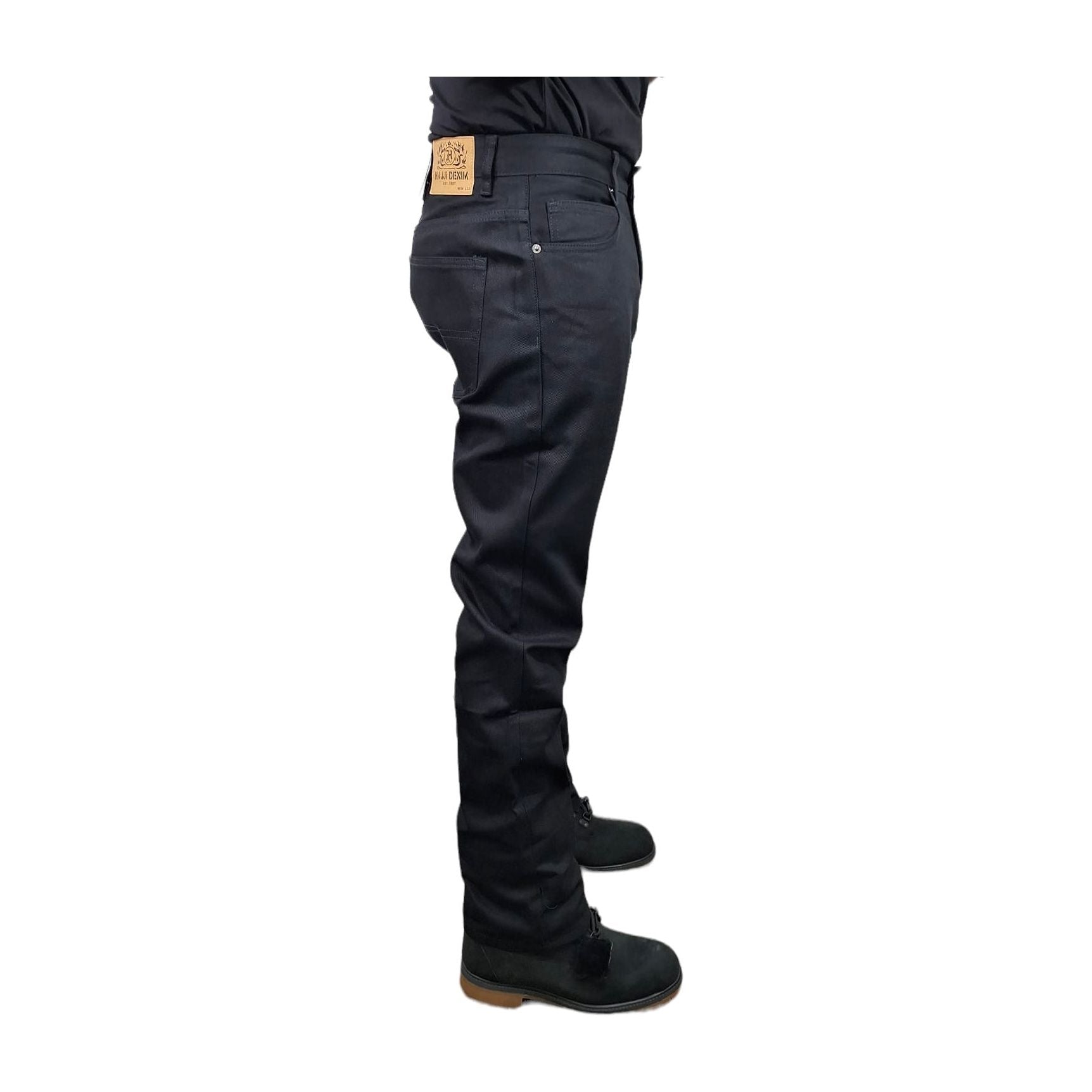 HAJJI DENIM - Men's Non-Stretch Twill - BLACK