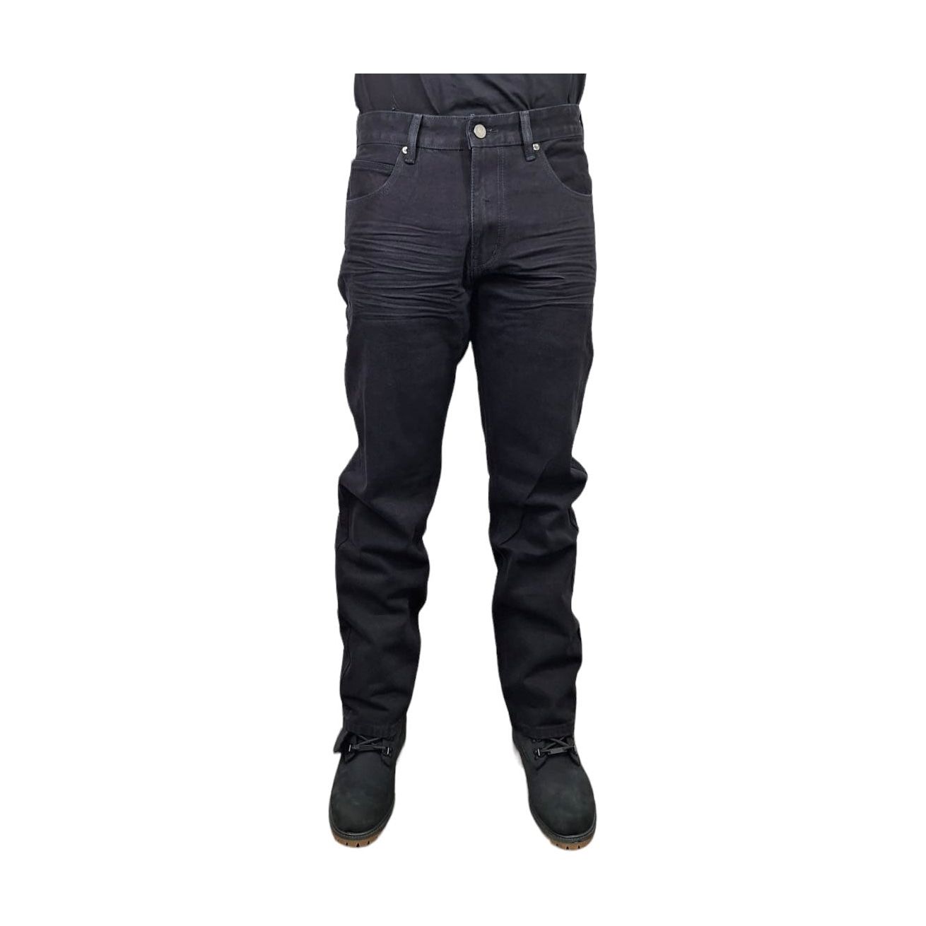 HAJJI DENIM - Men's Non-Stretch Denim - JET BLACK