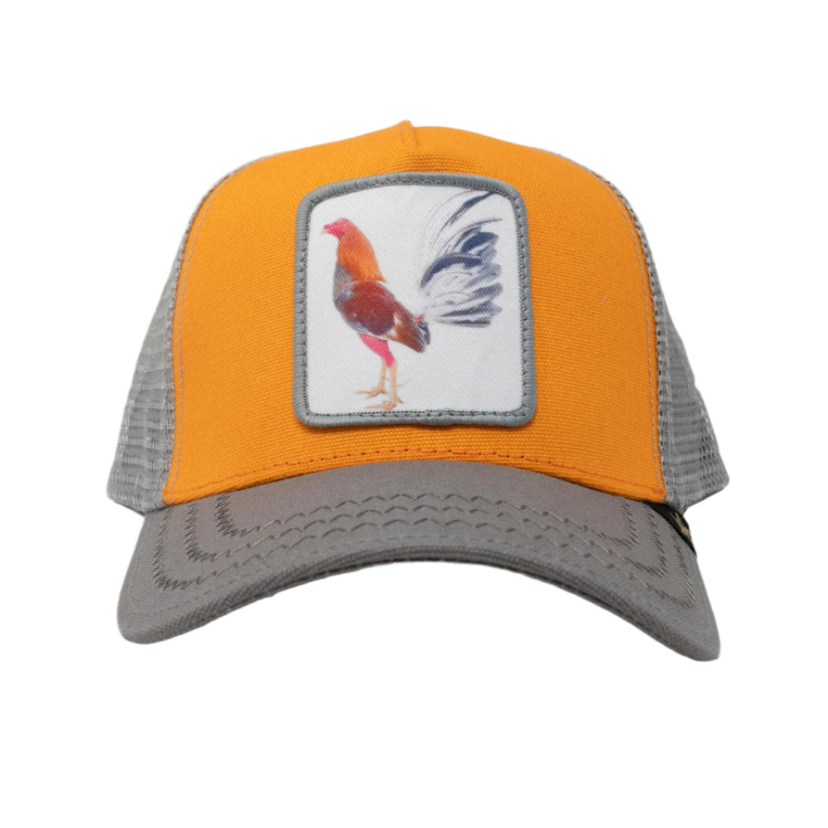 Gold Star Rooster Trucker Hat - Orange