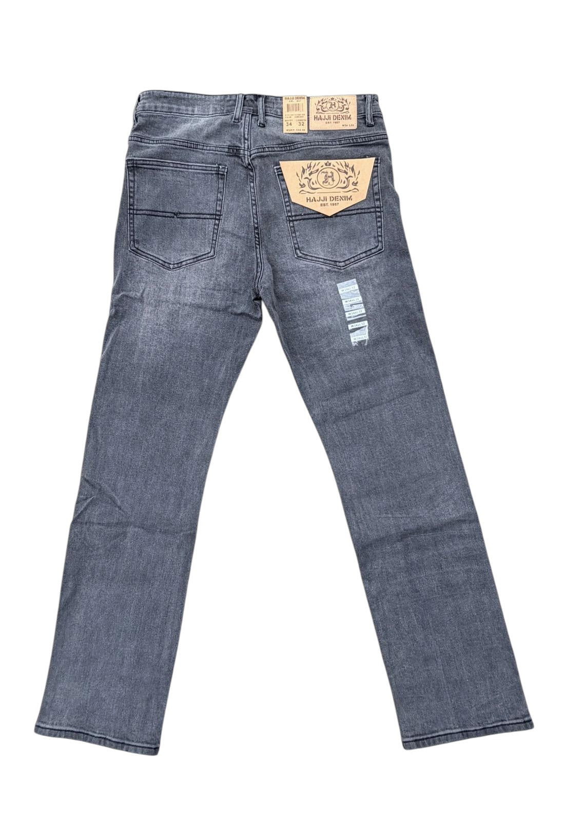 HAJJI DENIM - Men's Denim-Stretch - Dark Grey