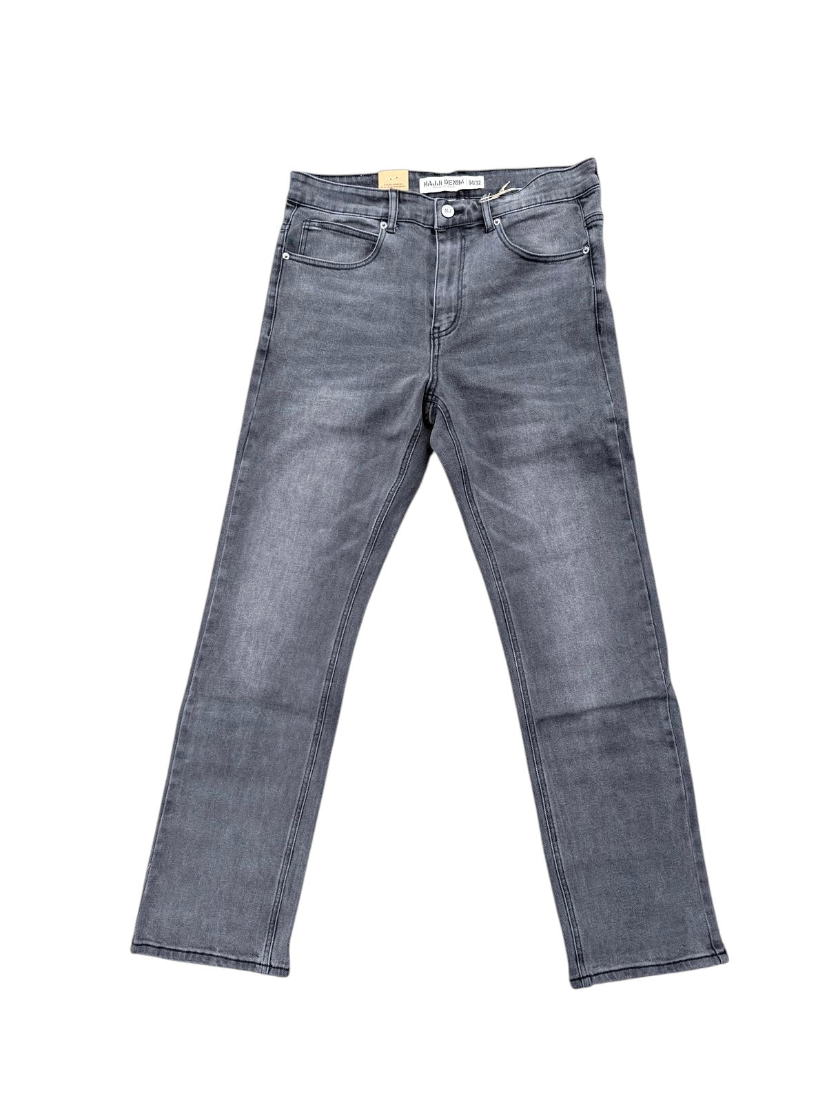 HAJJI DENIM - Men's Denim-Stretch - Dark Grey