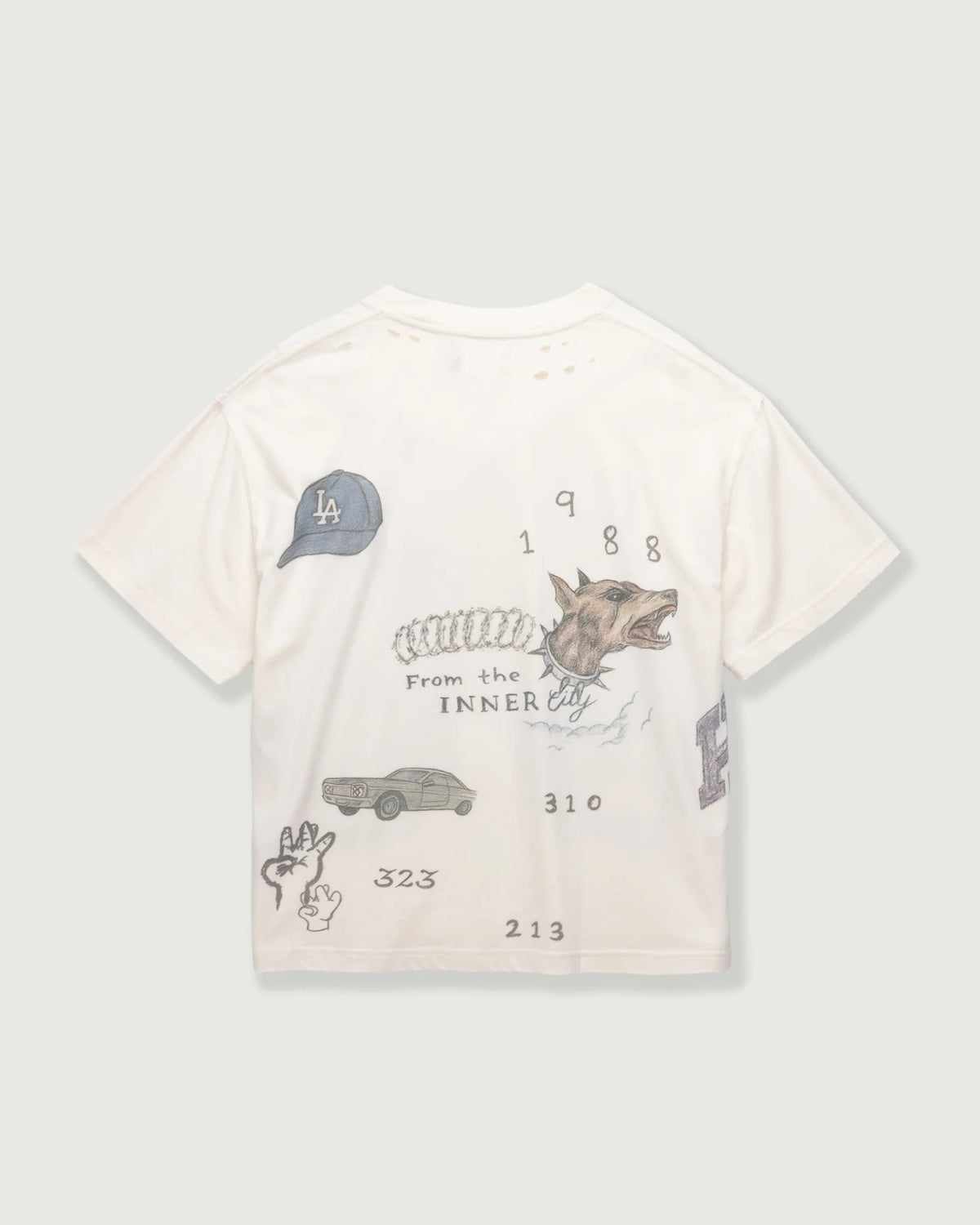 Honor The Gift - All Over Los Angeles Tee - Bone