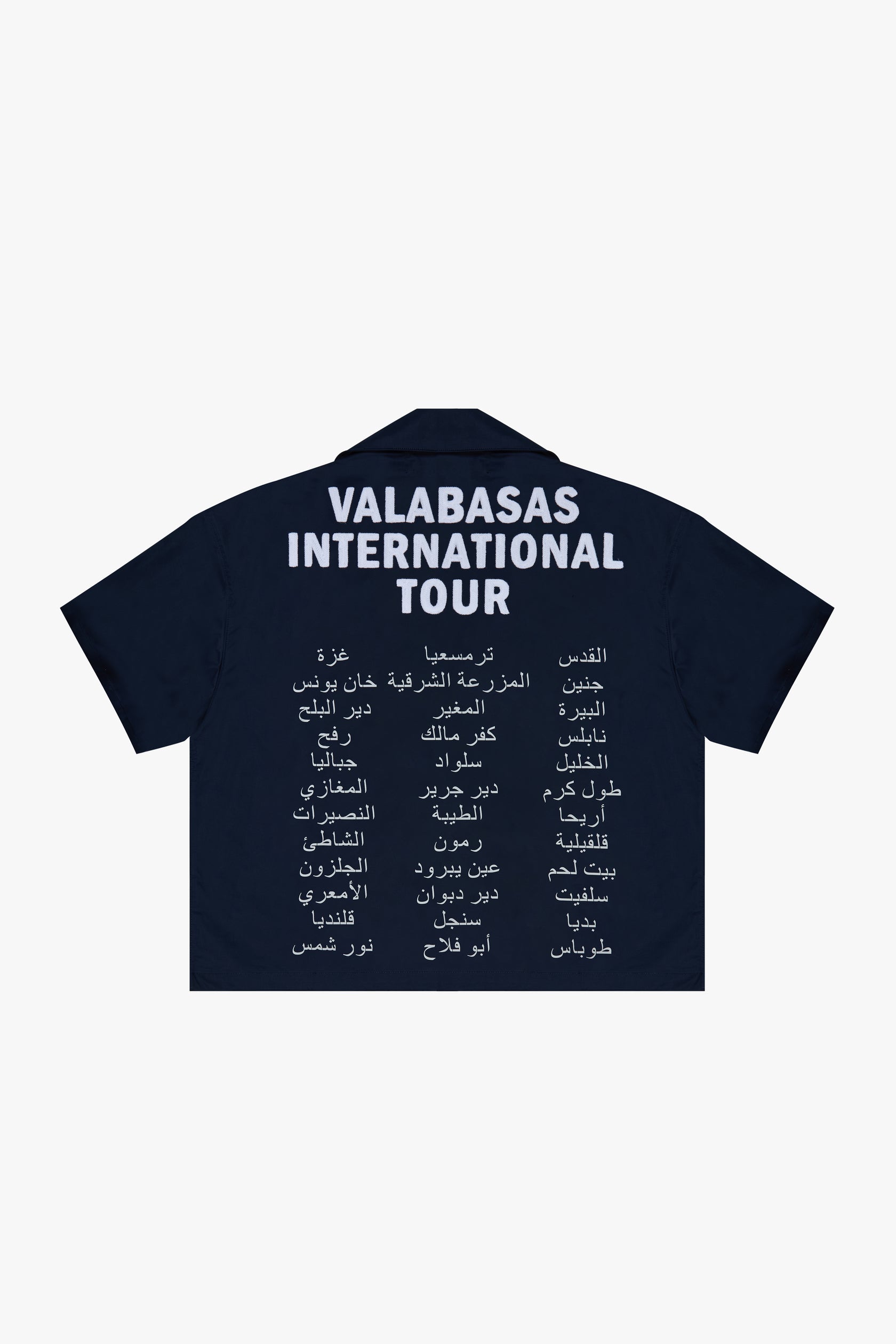 "TOUR" BLUE CROP BUTTON DOWN NAVY