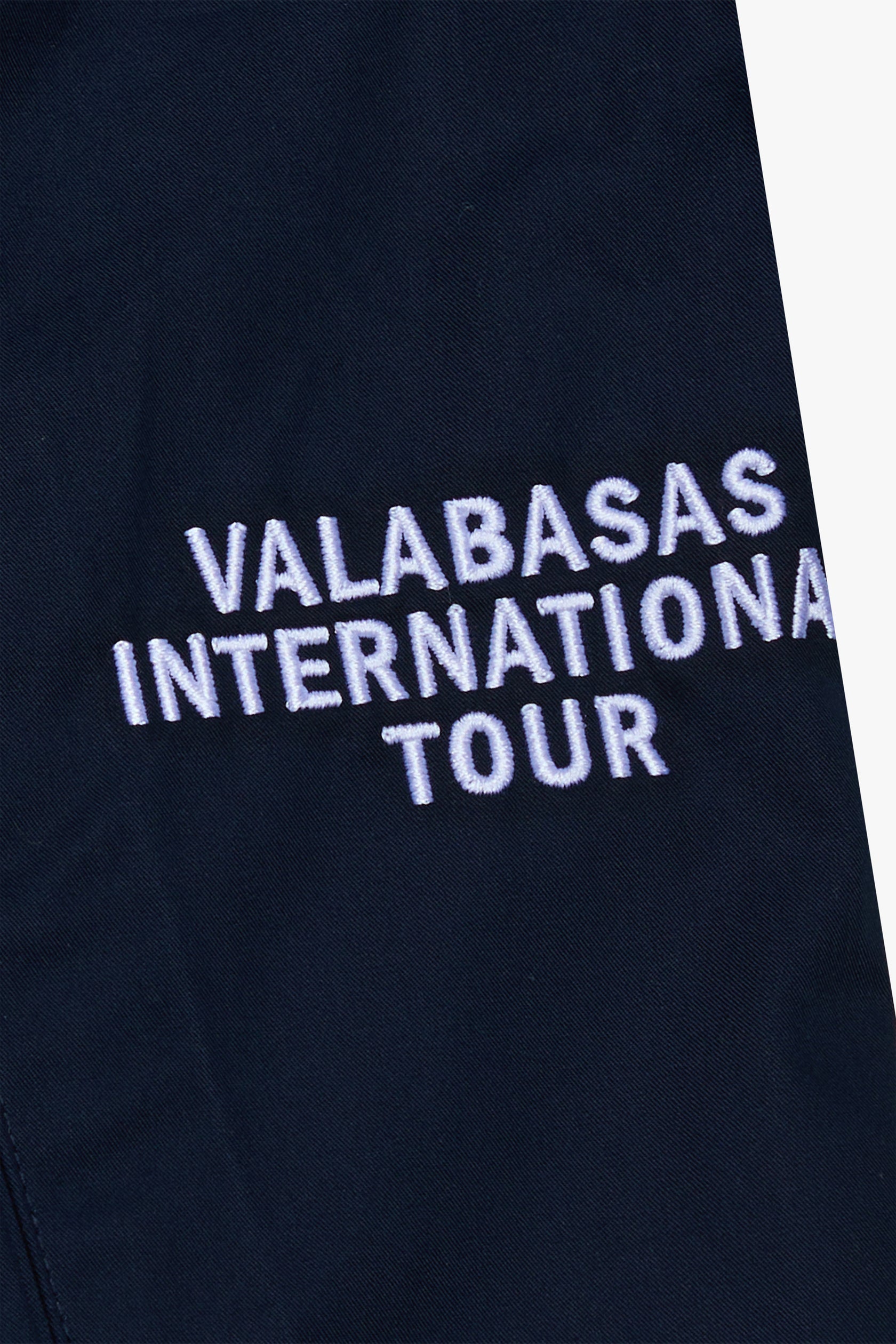 "TOUR" BLUE CROP BUTTON DOWN NAVY