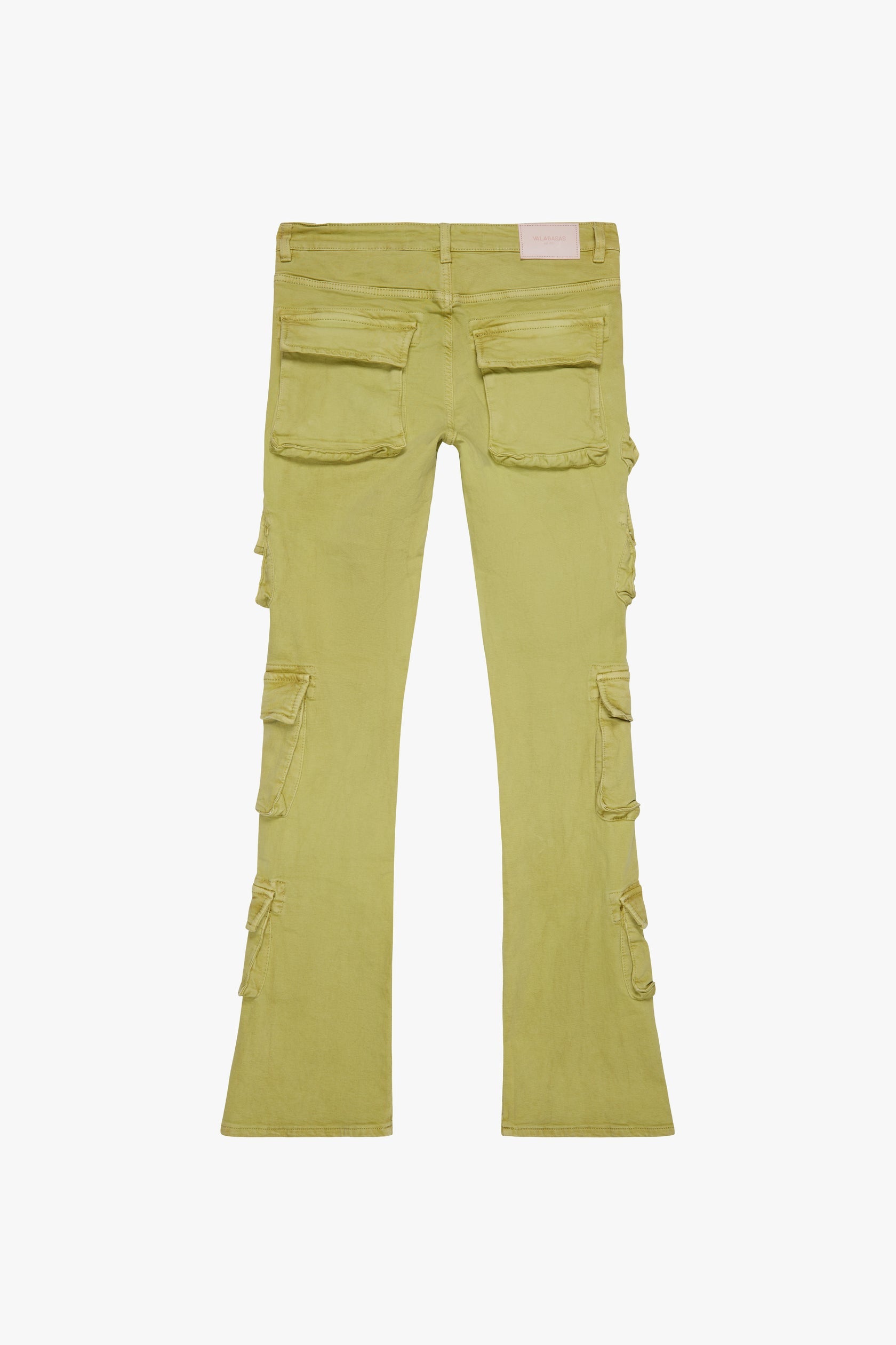 "PINNACLE” YELLOW STACKED FLARE JEAN