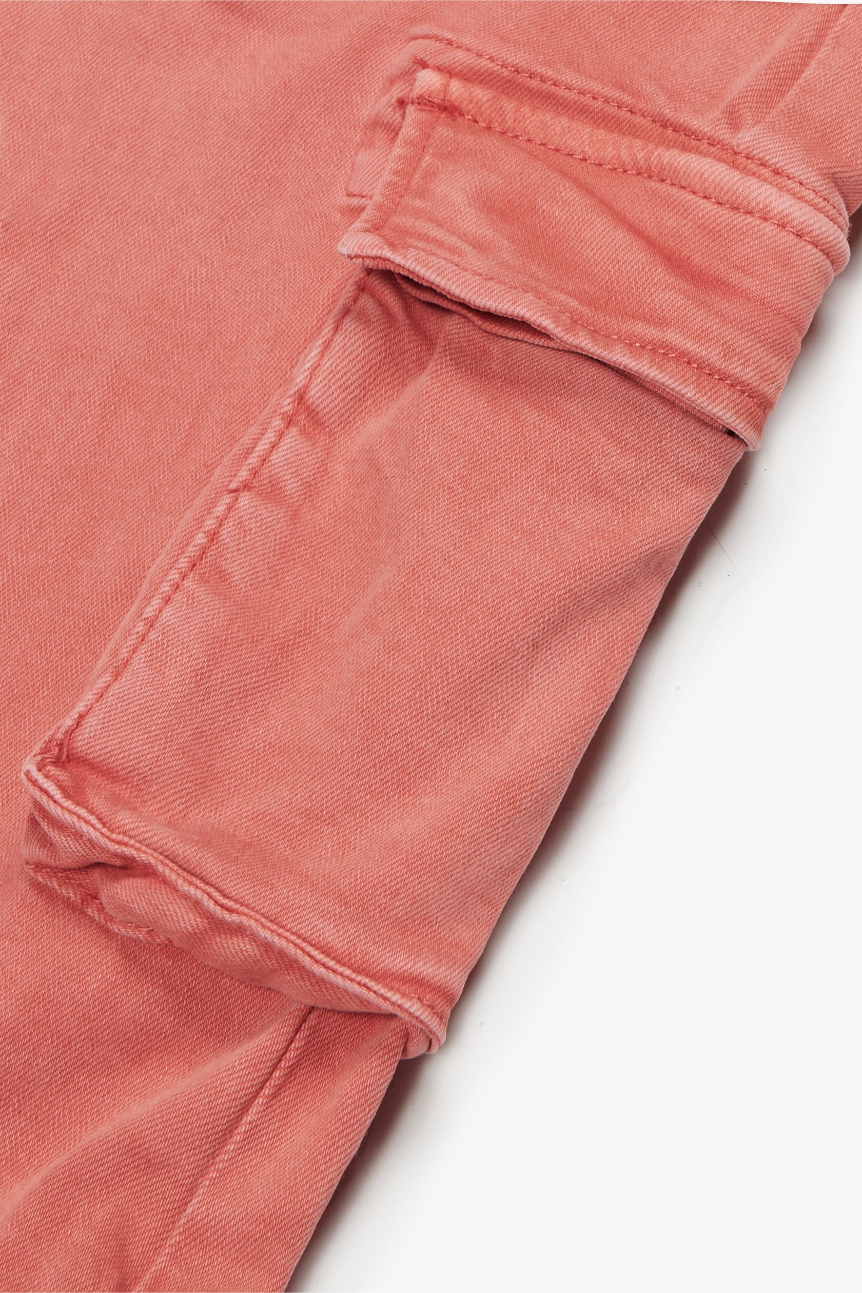 "PINNACLE” TANGERINE STACKED FLARE JEAN